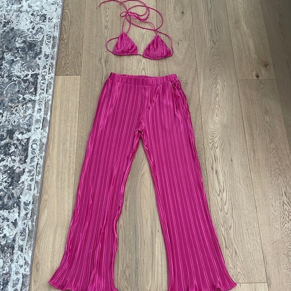 Pink plisse set - Picture 1 of 1